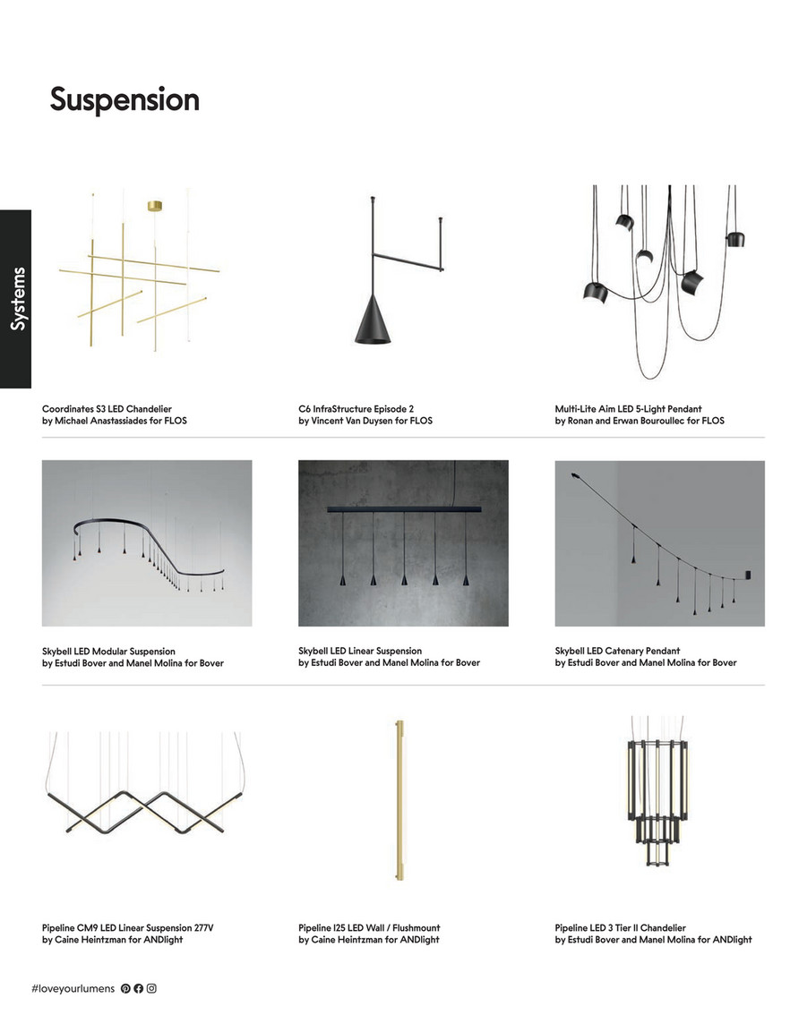 Lumens - Book 1 - Coordinates LED Chandelier by FLOS