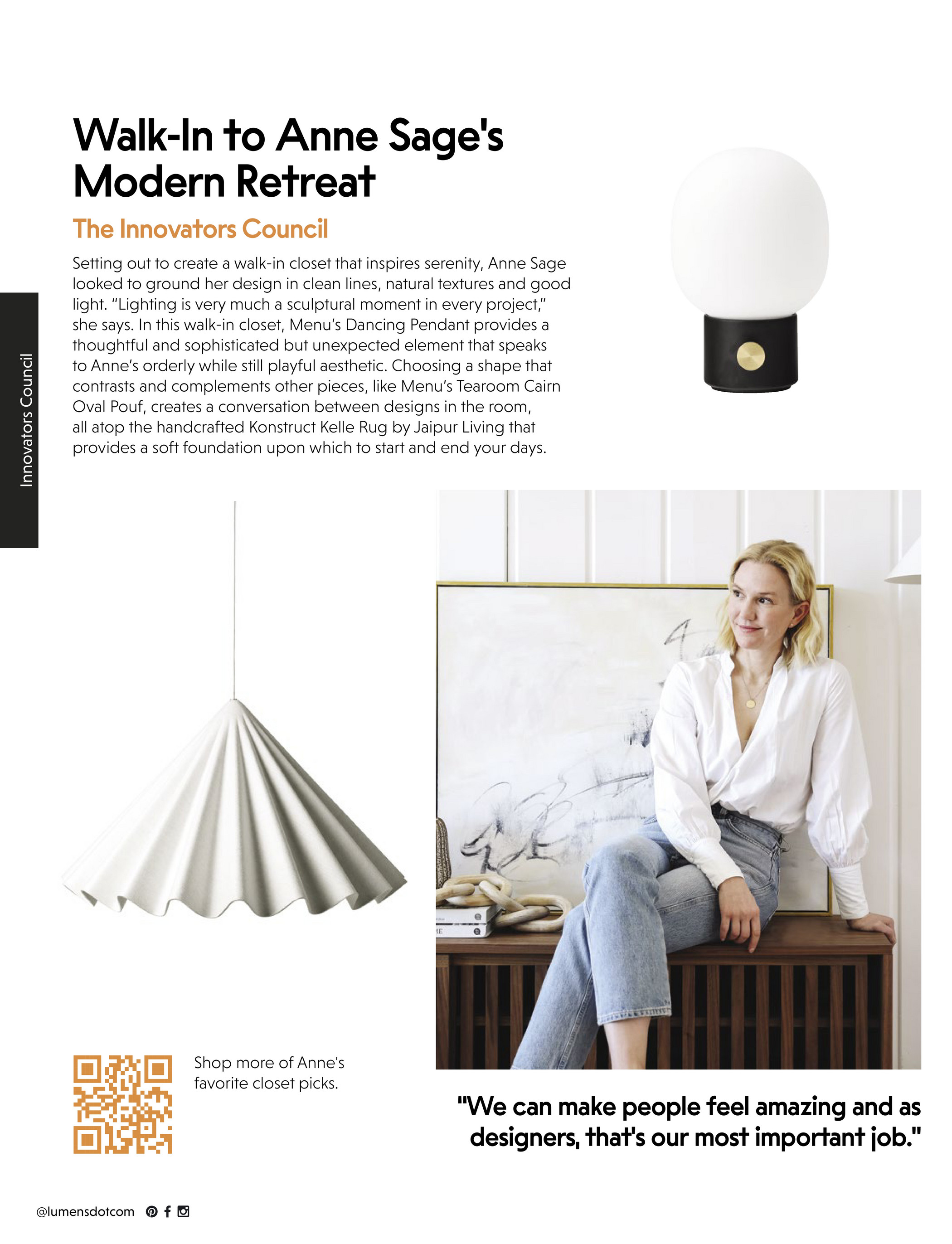 Lumens - Modern Hospitality 2023 - Dancing Pendant Light by Audo ...